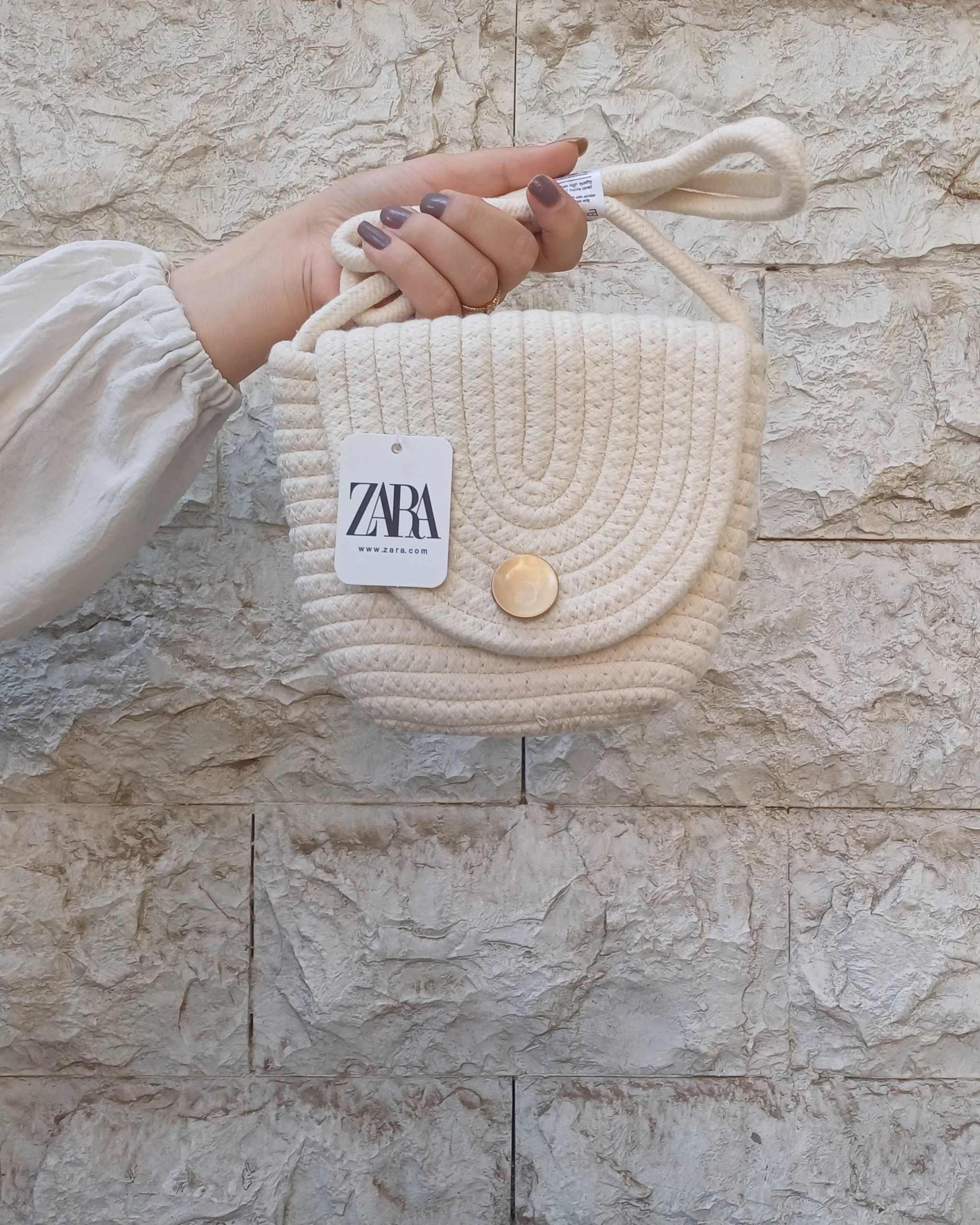 کیف کنفی سپید ساده زارا